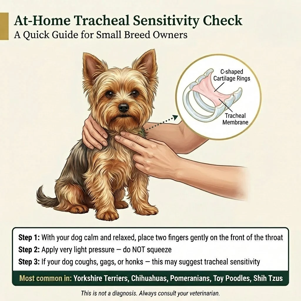 At-home tracheal sensitivity check for small breeds