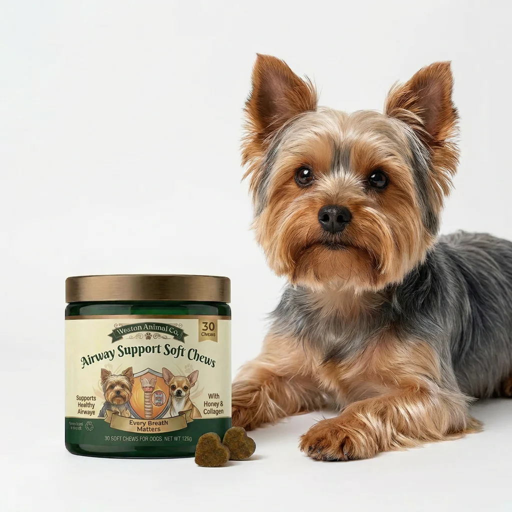 Weston Animal Co. Airway Support Soft Chews jar
